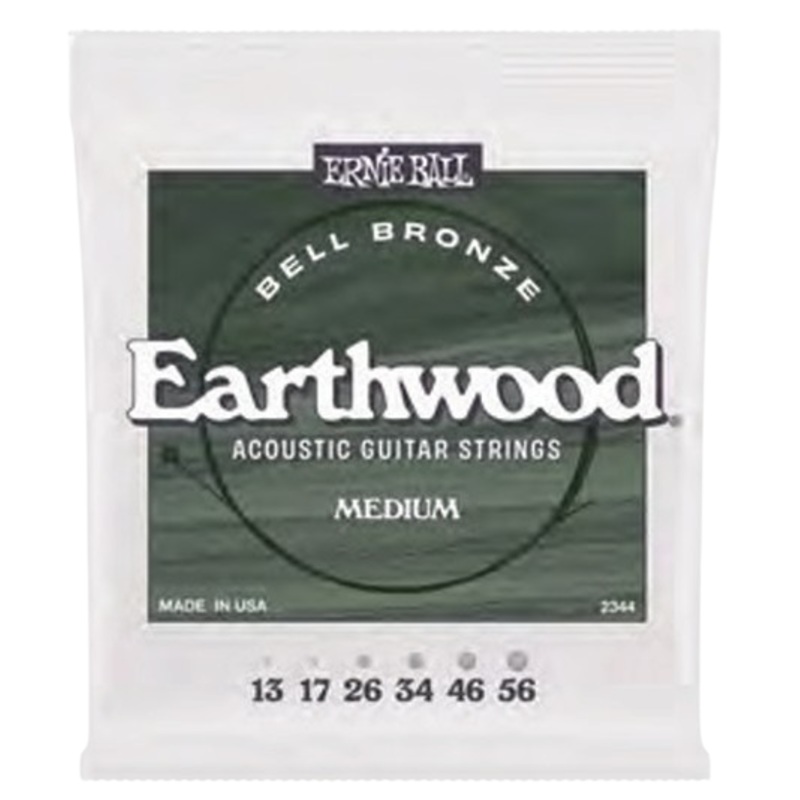 Ernie Ball 2344EB Earthwood Bell Bronze Medium Acoustic Guitar Strings 13-56