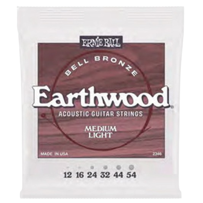 Ernie Ball 2346EB Earthwood Bell Bronze Medium Light Acoustic Guitar Strings 12-54