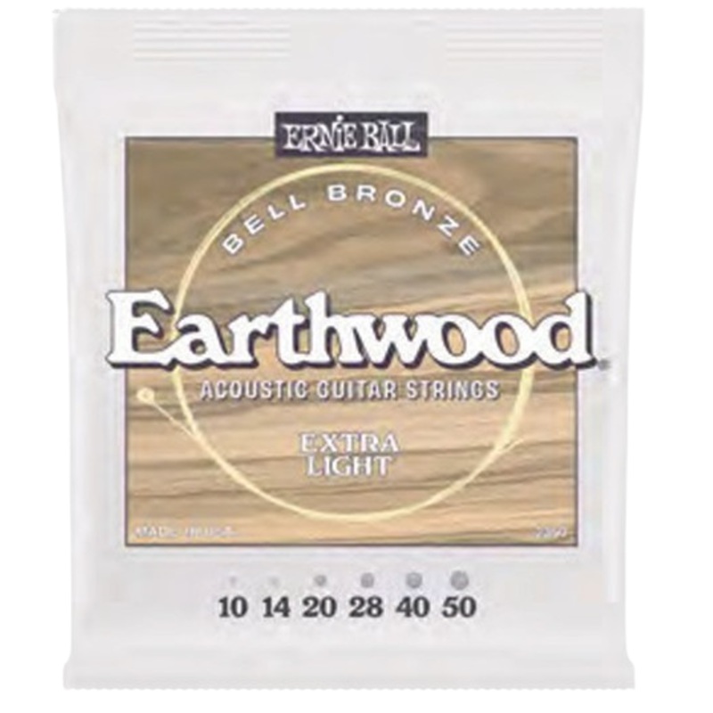 Ernie Ball 2350EB Earthwood Bell Bronze Extra Light Acoustic Guitar Strings 10-50