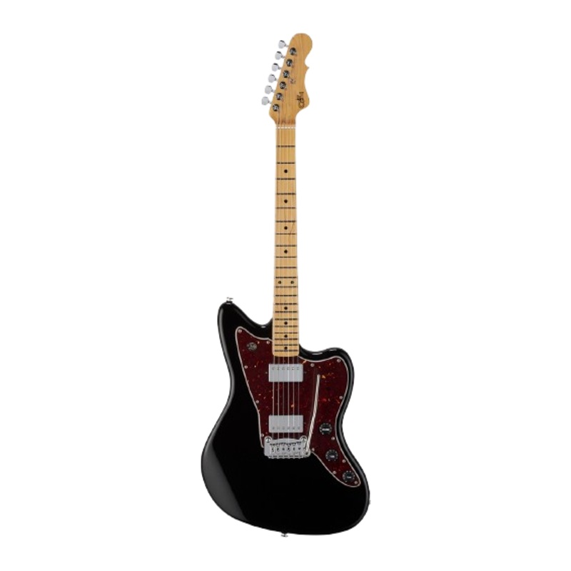 G&L FDDOHH-JTB-MP Fullerton Deluxe Doheny HH Electric Guitar (Jet Black)