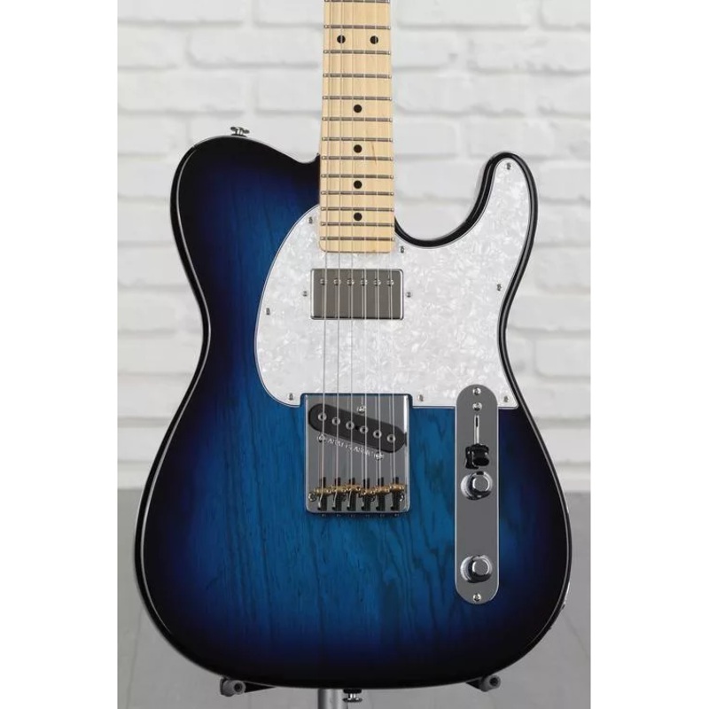 G&L FULLERTON DELUXE BLUESBOY Ash Body w/ Maple Fretboard Electric Guitar – Blueburst