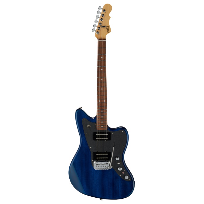 G&L FULLERTON DELUXE DOHENY V12 Okoume Body w/ Caribbean Rosewood Fretboard Electric Guitar – Clear Blue