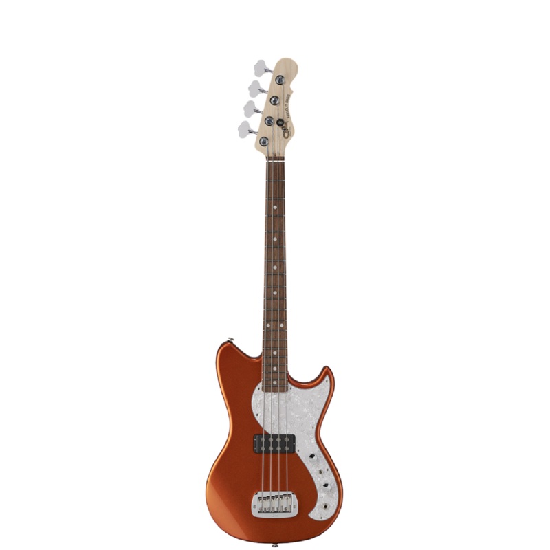 G&L FULLERTON DELUXE FALLOUT BASS Alder Body w/ Caribbean Rosewood Fretboard Electric Bass Guitar – Tangerine Metallic