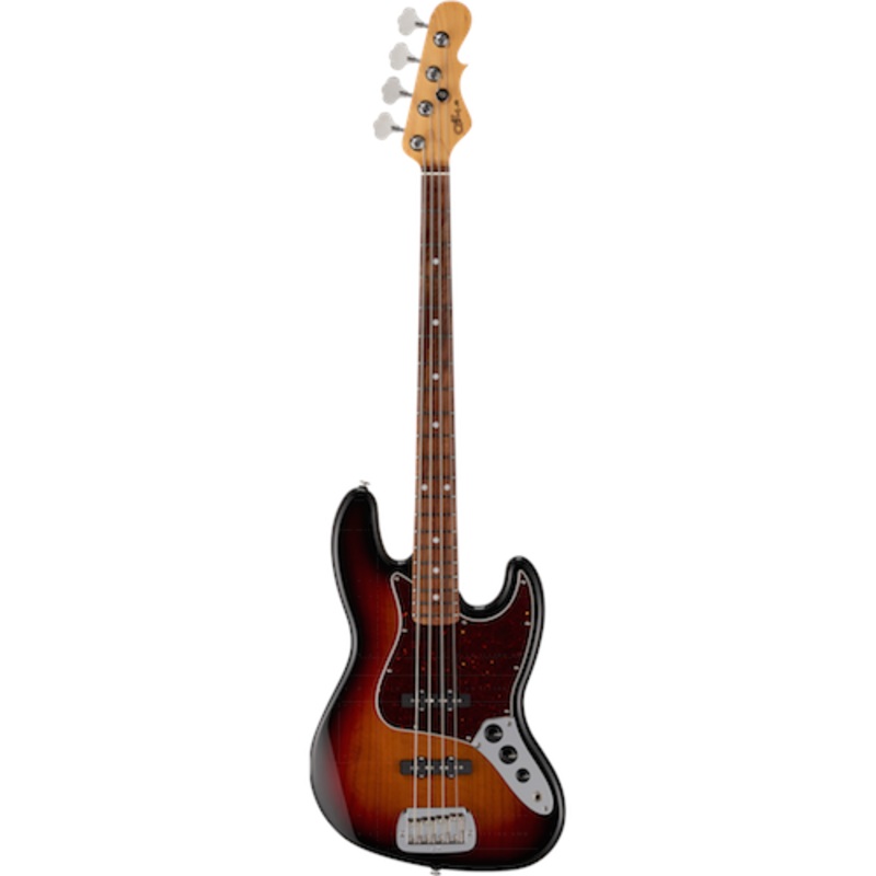 G&L FULLERTON DELUXE JB – Electric Bass with Saddle Lock Bridge and Vintage Alnico Pickups – 3-Tone Sunburst