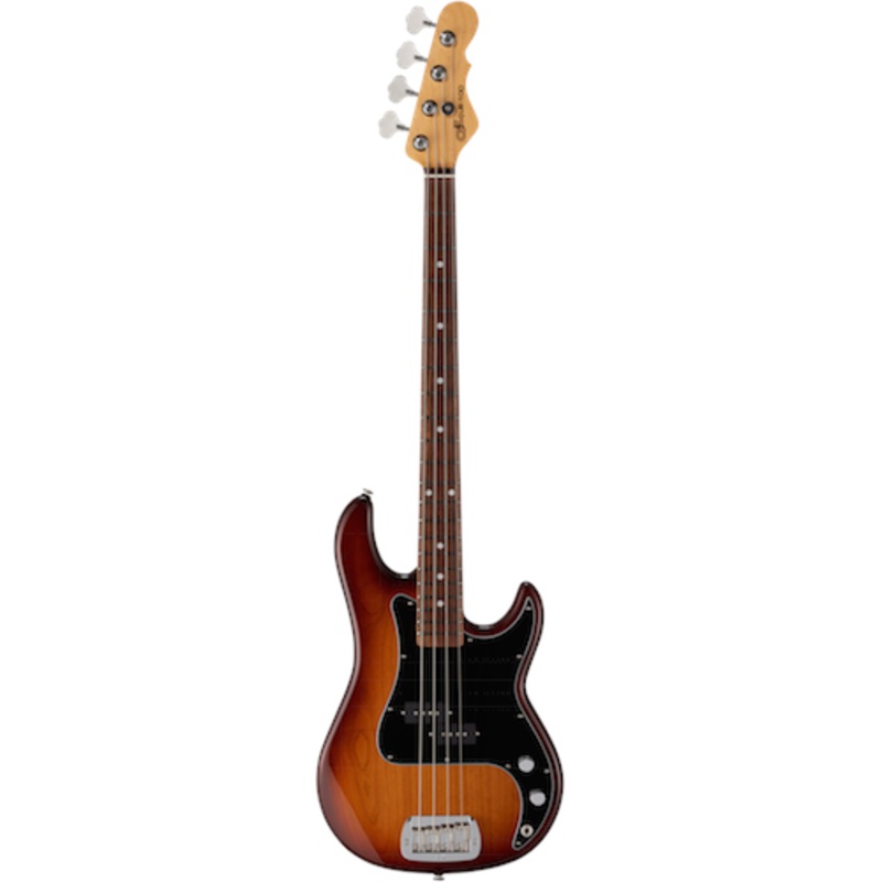 G&L FULLERTON DELUXE LB-100 – Electric Bass with Saddle Lock Bridge and Split Coil Pickup – Old School Tobacco Sunburst