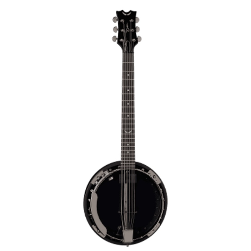 Dean Guitars BW6E BC Backwoods 6 String Banjo with Pickup (Black Chrome)