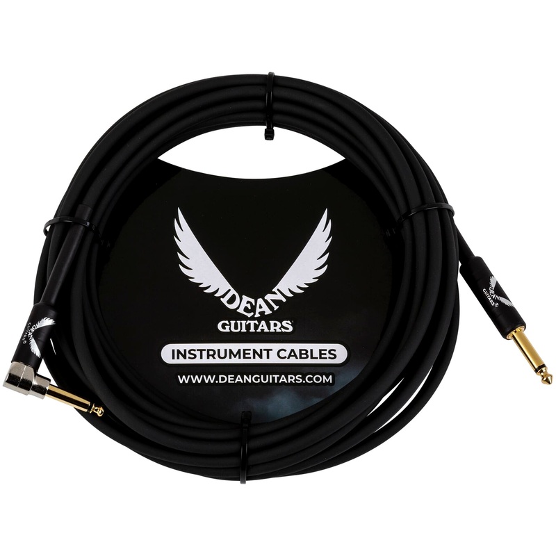 Dean Guitars DEAN CABLE 25 90 S Angle/Straight Instrument Cable – 25ft