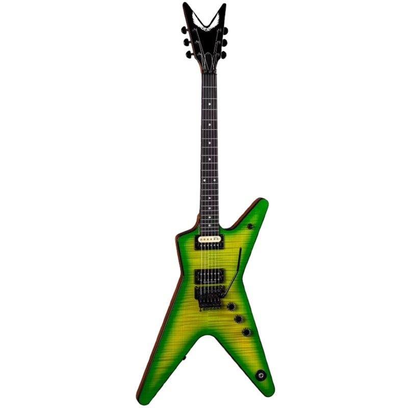 Dean Guitars USA ML FLOYD Electric Guitar (Flame Top Slime)
