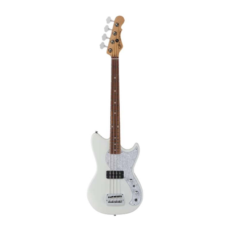G&L FDFALB-ALW-CR Fullerton Deluxe Fallout Short Scale Electric Bass Guitar (Alpine White)
