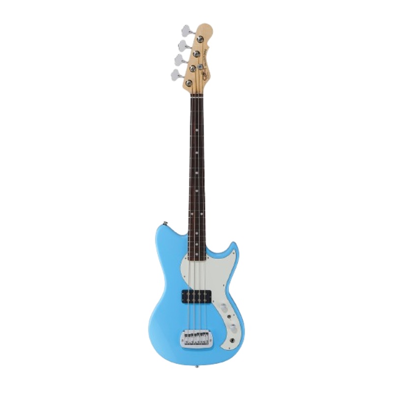 G&L FDFALB-HIM-CR Fullerton Deluxe Fallout Short Scale Electric Bass Guitar (Himalayan Blue)