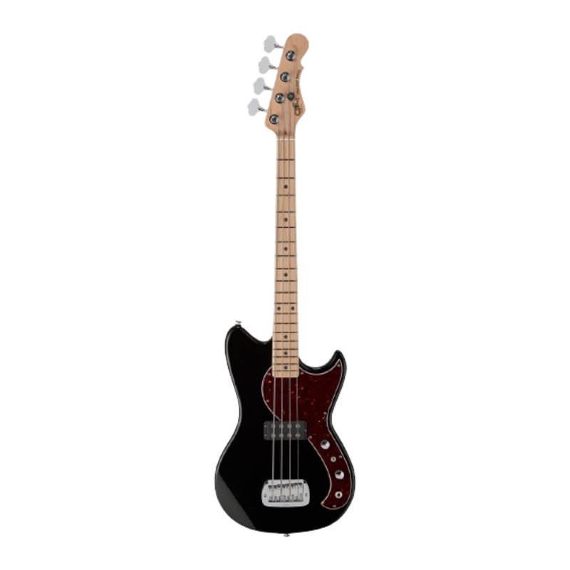 G&L FDFALB-JTB-MP Fullerton Deluxe Fallout Short Scale Electric Bass Guitar (Jet Black)