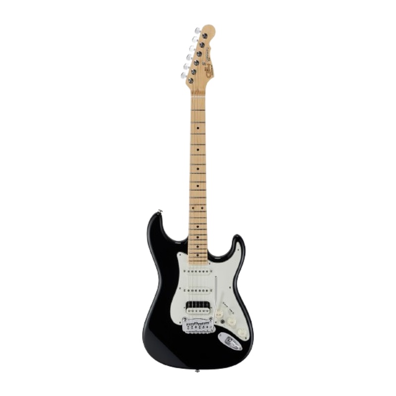 G&L FDLGYHB-JTB-MP Fullerton Deluxe Legacy HSS Electric Guitar (Jet Black)