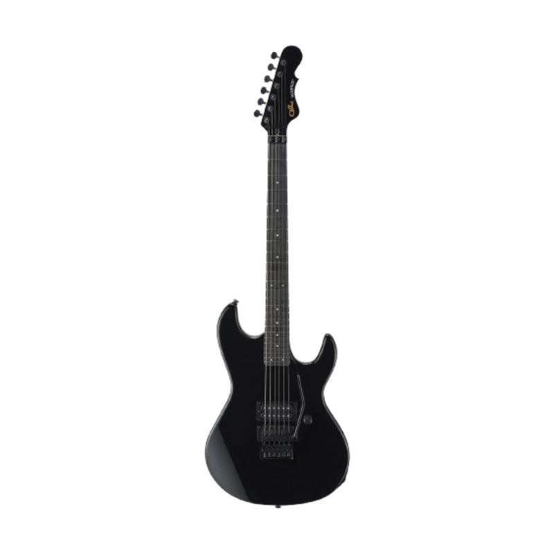G&L FDRAM24-JTB-EB Fullerton Deluxe Rampage 24 Ebony Fretboard Electric Guitar (Jet Black)