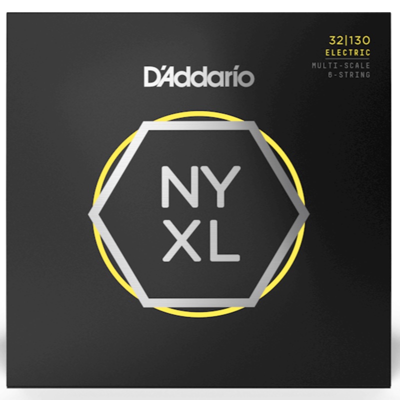 D’Addario NYXL32130MS Multiscale 6-String Fanned Fret Electric Bass Strings (Regular Light) – 32-130