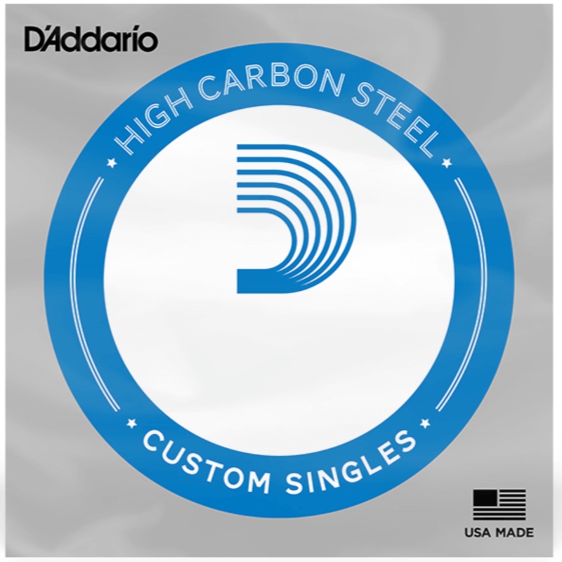 D’Addario PL0155 Single Plain Steel for Acoustic or Electric Guitar – .0155