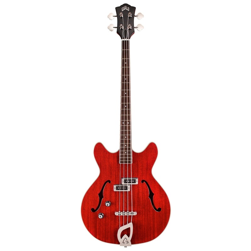 Guild STARFIRE I Left-Handed Hollow Body Electric Bass Guitar (Cherry Red) (USED#2)