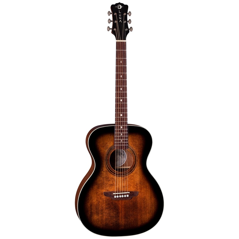 Luna ART VINTAGE FOLK Acoustic Guitar (Distressed Vintage Brownburst)