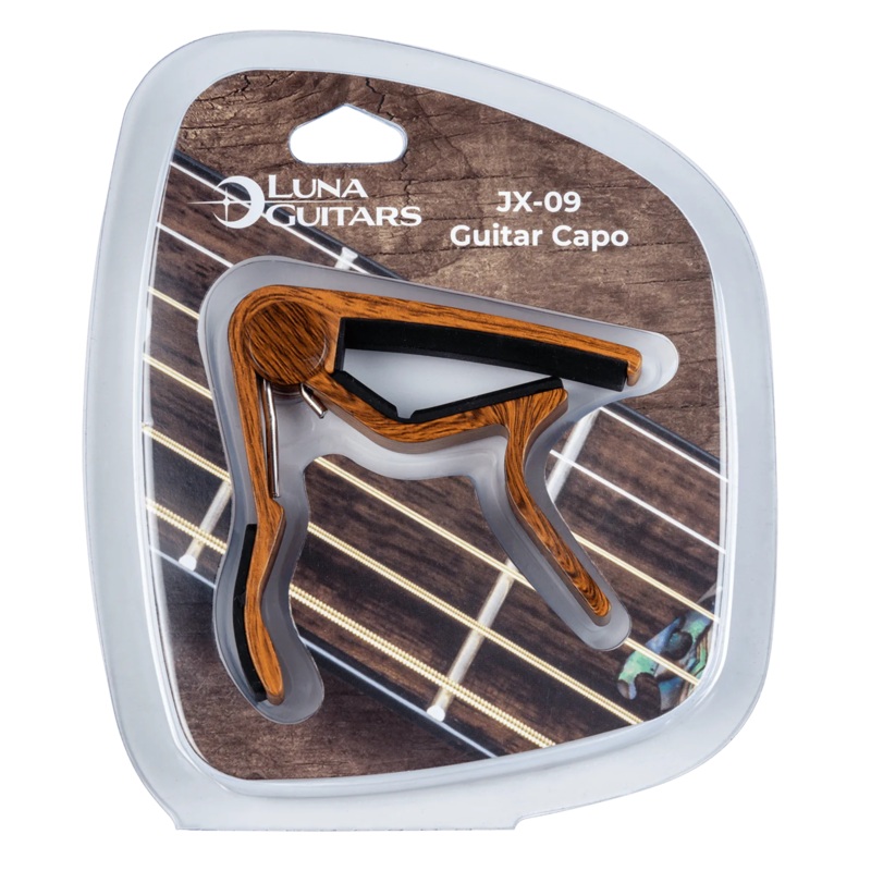 Luna Capo For JX-09 Guitar (Wood Finish)
