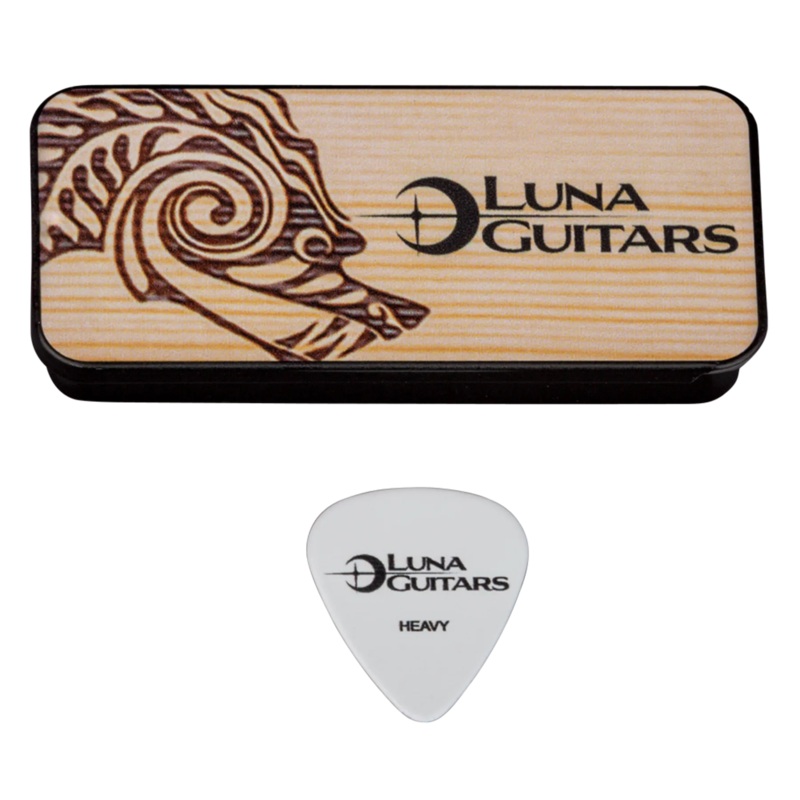 Luna PICK TIN HVY Heavy Pick Tin 6 Picks (Dragon) – 1.0mm