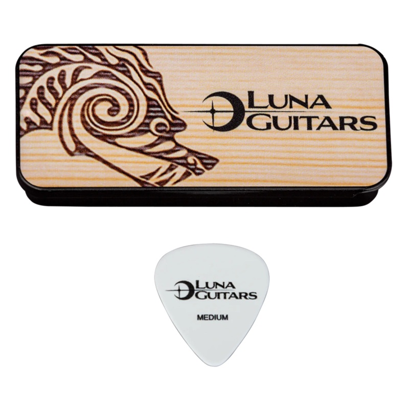 Luna PICK TIN MED Pick Tin Medium 6 Picks – .88mm