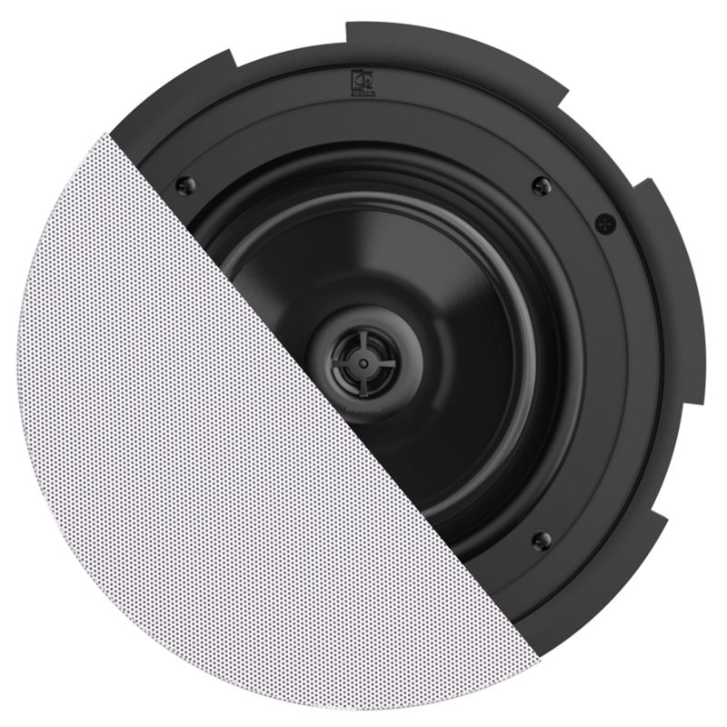 Audac CIRA840DI/W QuickFit 2 Way Ceiling Speaker with TwistFix Grill (White) – 8″