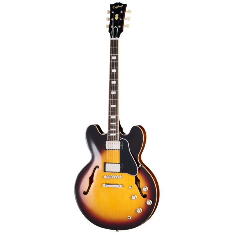 Epiphone EC335R2VBNH 1962 ES-335 Reissue Semi Hollow Electric Guitar (Vintage Burst)