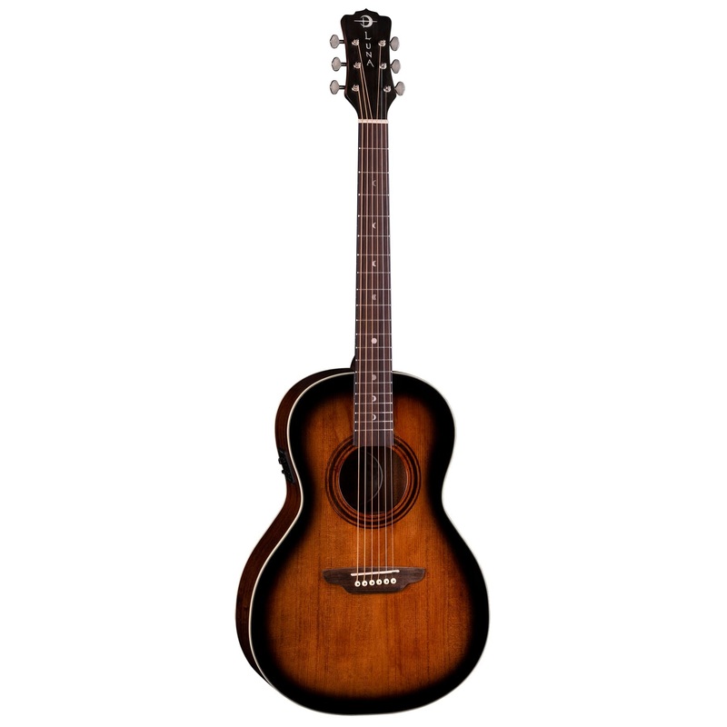 Luna ART VINTAGE Parlor Acoustic/Electric Guitar (Distressed Vintage Brownburst)