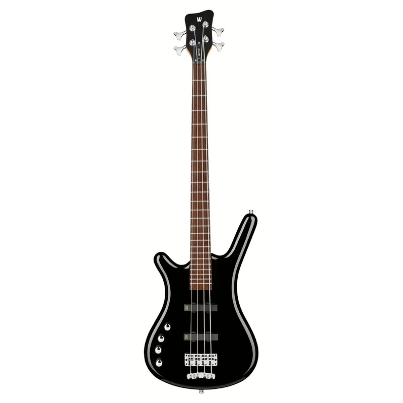 Warwick RockBass CORVETTE BASIC Left-Handed Medium Scale Electric Bass Guitar (Solid Black High Polish)
