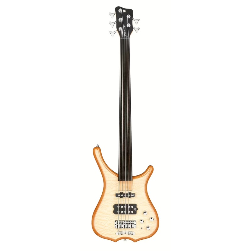 Warwick RockBass INFINITY 5-String Fretless Electric Bass Guitar (Natural Transparent High Polish)