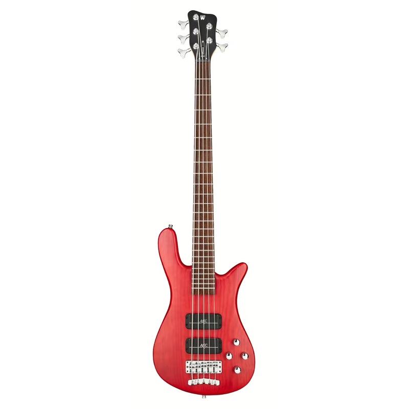 Warwick RockBass STREAMER STANDARD 5-String Electric Bass Guitar (Burgundy Red Transparent Satin)