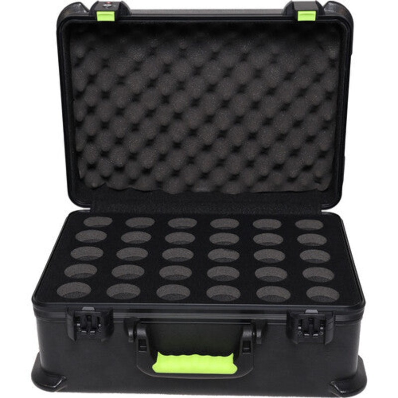 Gator SH-MICCASE30 Molded Case with Drops for 30 Wired Microphones and TSA-Approved Latches