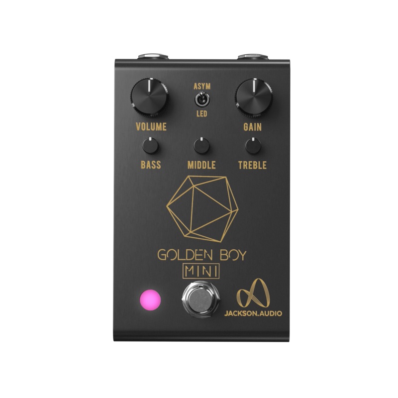 Jackson Audio GOLDEN-BOY-MINI Compact Overdrive Pedal (Black With Gold Text)