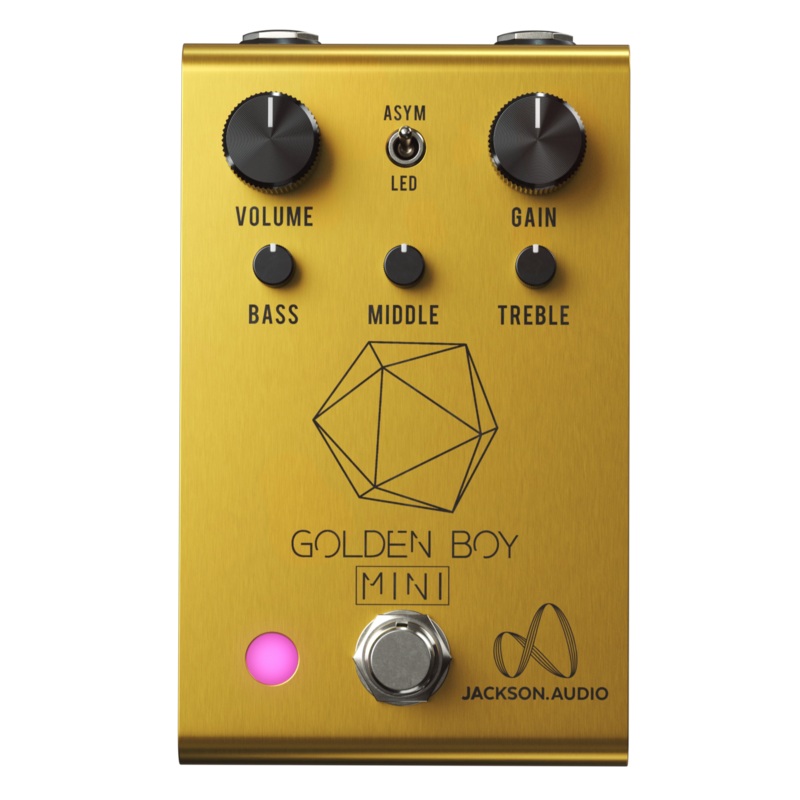 Jackson Audio GOLDEN-BOY-MINI Compact Overdrive Pedal (Gold With Black Text)