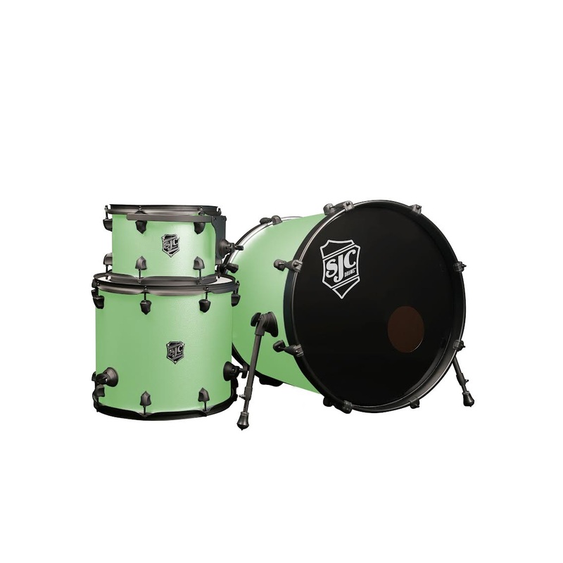 SJC Drums PFK322FBCMWBJ Pathfinder Series 3-piece Shell Pack (Cosmic Mint Black)