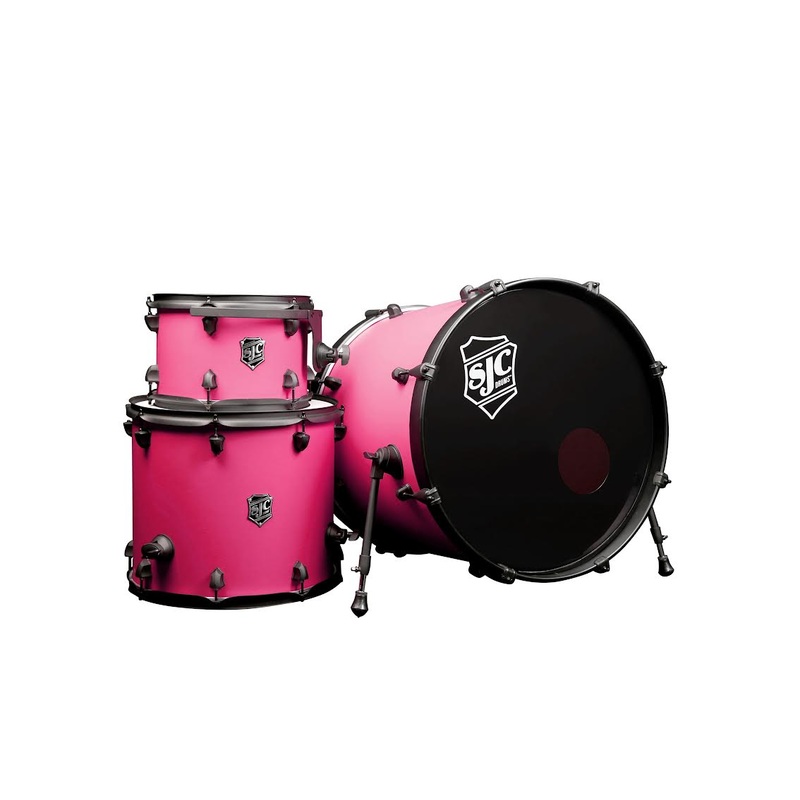 SJC Drums PFK322FBMMWBJ Pathfinder Series 3-piece Shell Pack (Mad Magenta Black)