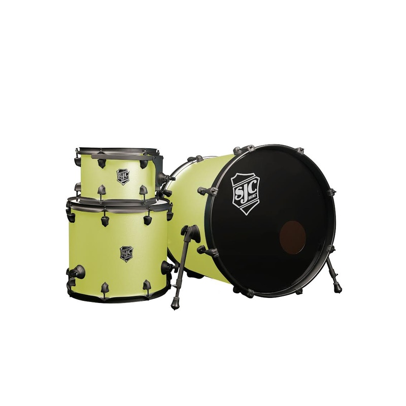 SJC Drums PFK322FBSLWBJ Pathfinder Series 3-piece Shell Pack (Sublime Lime Black)