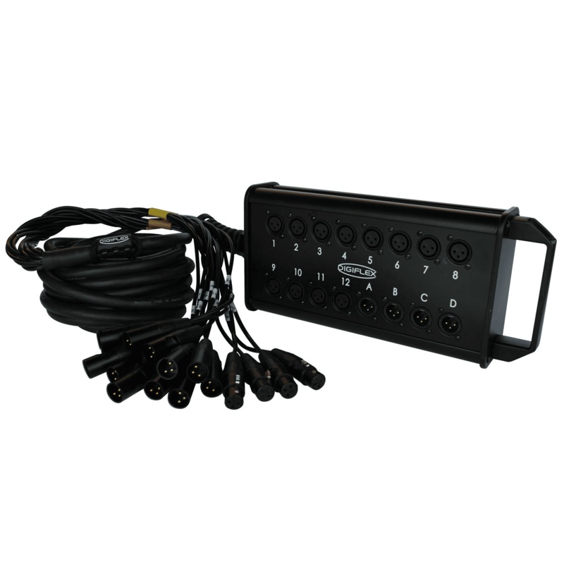 Digiflex HE12-4X-75 12/4 Channel Snake w/XLR Returns – 75 Foot