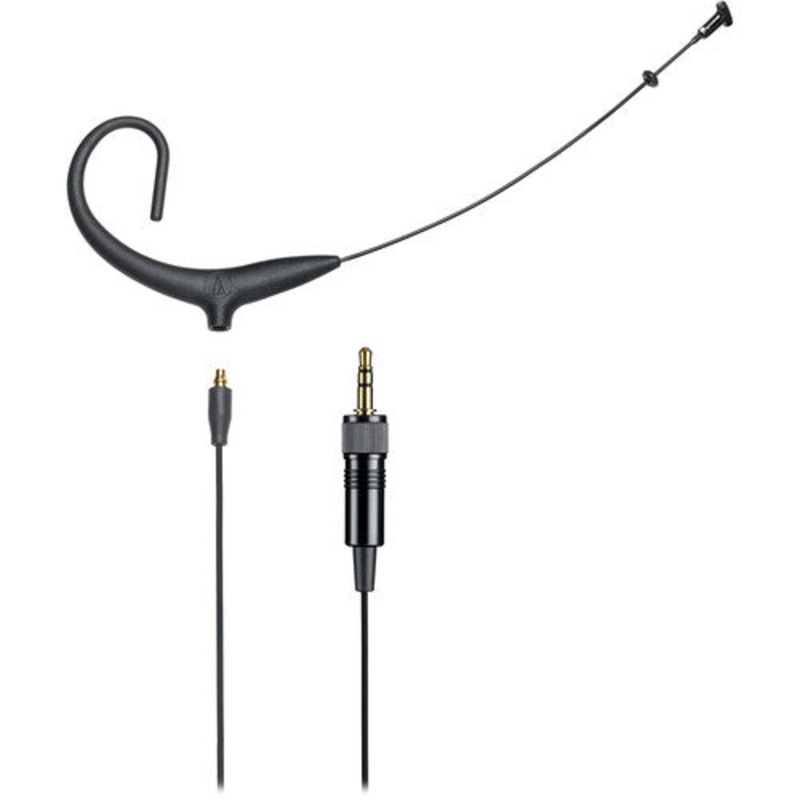 Audio-Technica BP894xCLM3 MicroSet Cardioid Condenser Headworn Microphone and Detachable Cable – Black, 3.5mm Locking