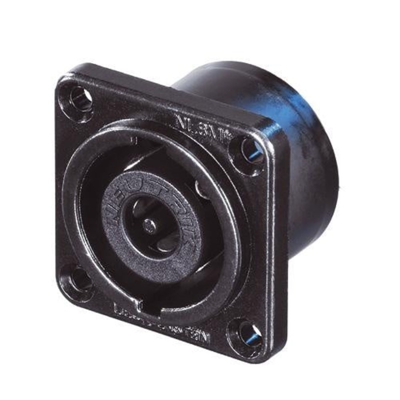 Neutrik NL8MPRXX-BAG 8-Pole Speakon Panel Mount – Black