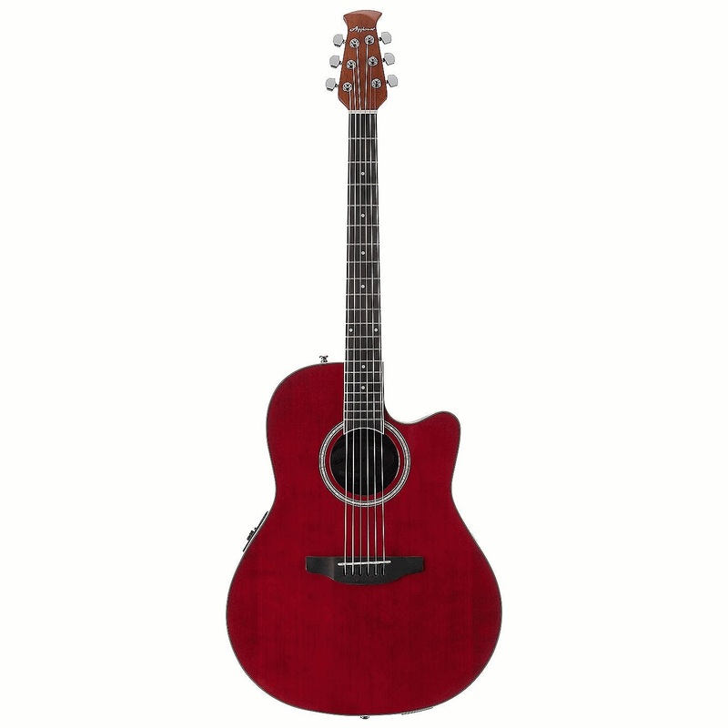 Ovation AB24-2S Applause Traditional Steel String Acoustic-Electric Guitar – Ruby Red Satin