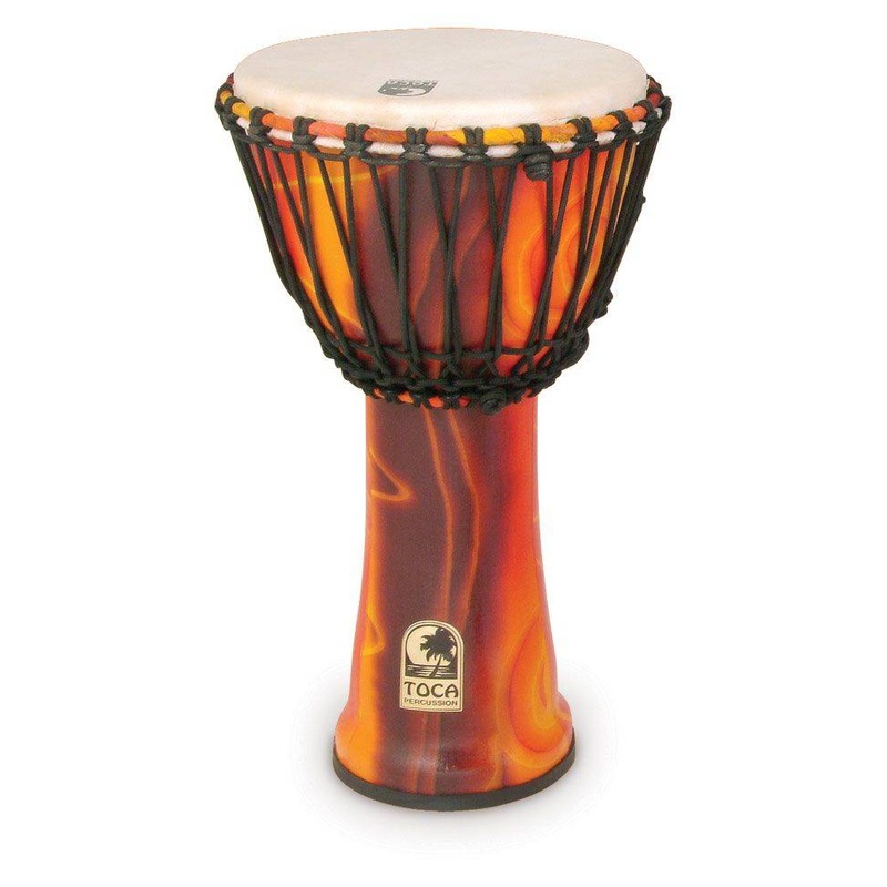 Toca SFDJ-10F Synergy Freestyle Rope-Tuned Djembe (Fiesta) – 10″