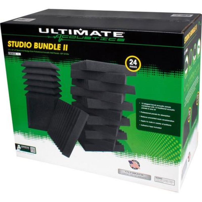 Ultimate Acoustics UA-KIT-SB2 Studio Bundle II  24-Piece Acoustic Foam Bevels Amp Wedges