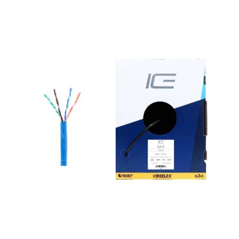 Ice Cable CAT6/BLU HDBaseT 23awg Cat6 Cable – 1000ft Box (Blue)