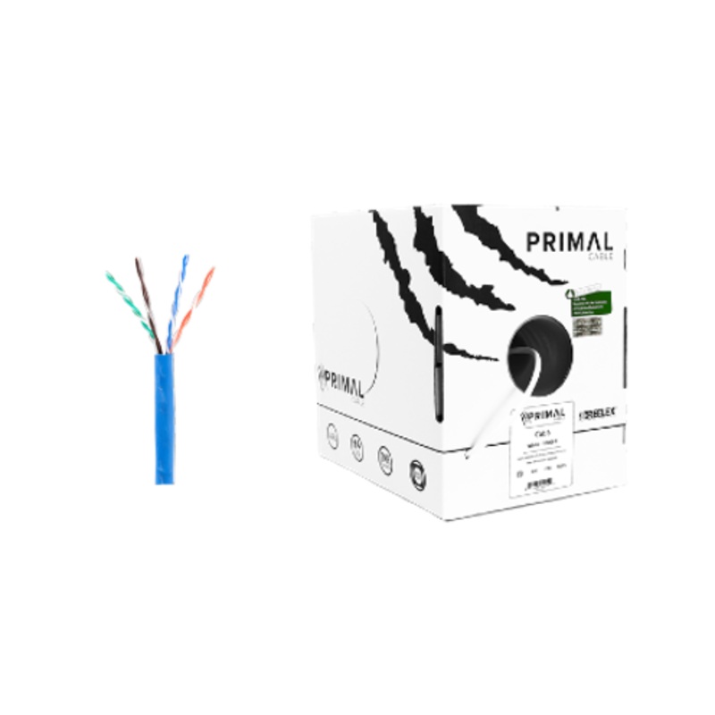 Ice Cable PR/CAT6/BLU Primal Cat6 Cable Solid w/Spine – 1000ft Box (Blue)