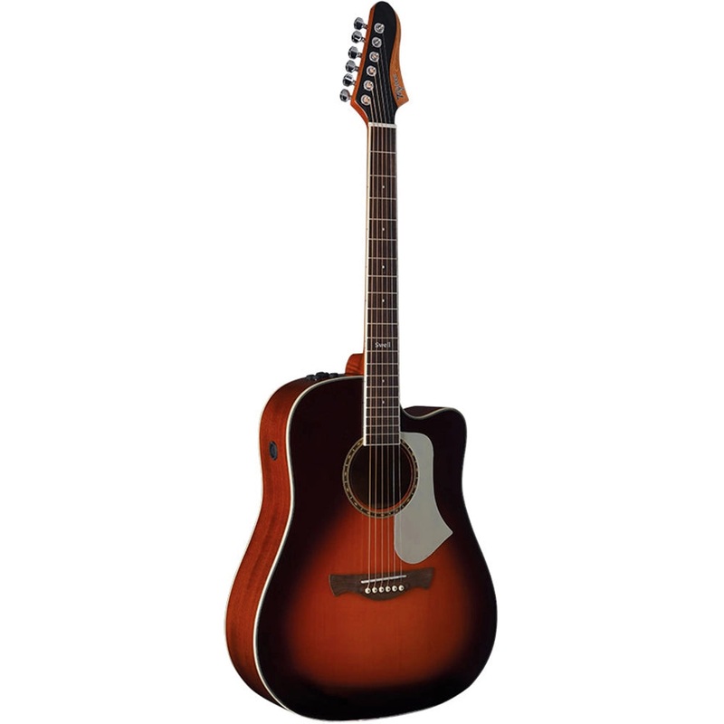 Tagima SWELL EQ Dreadnought Cutaway Acoustic Electric Guitar (Honey Burst)
