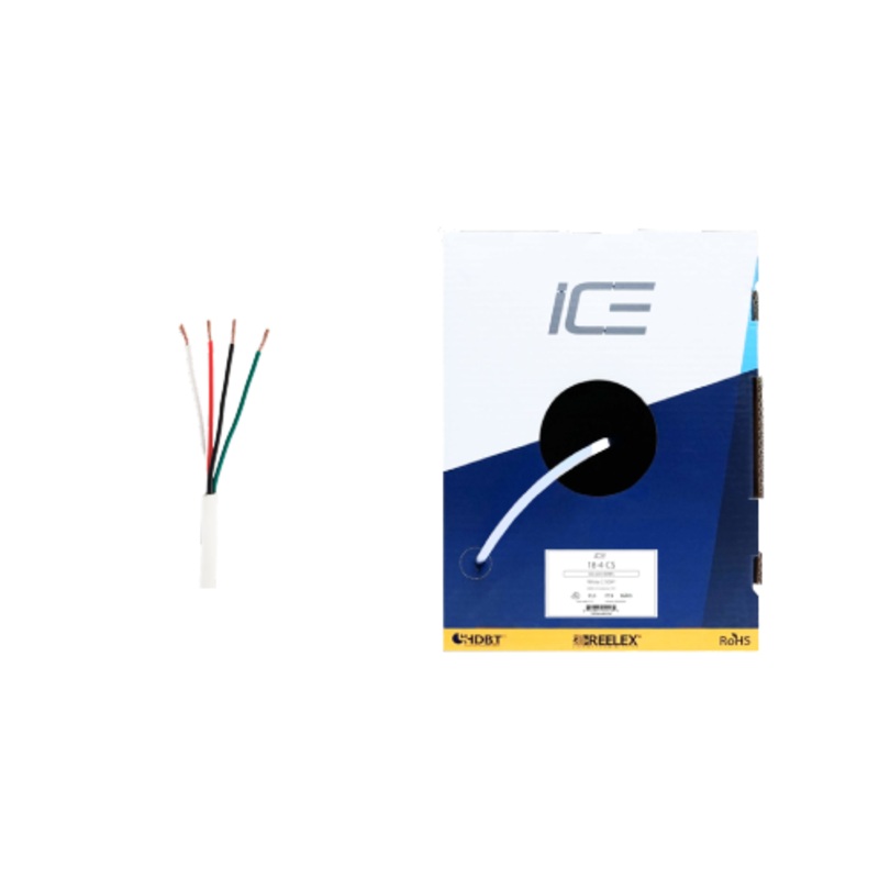 Ice Cable 18-4CS/BOX/WHT Reduced Thickness 18-4 Cable – 500ft Box (White)