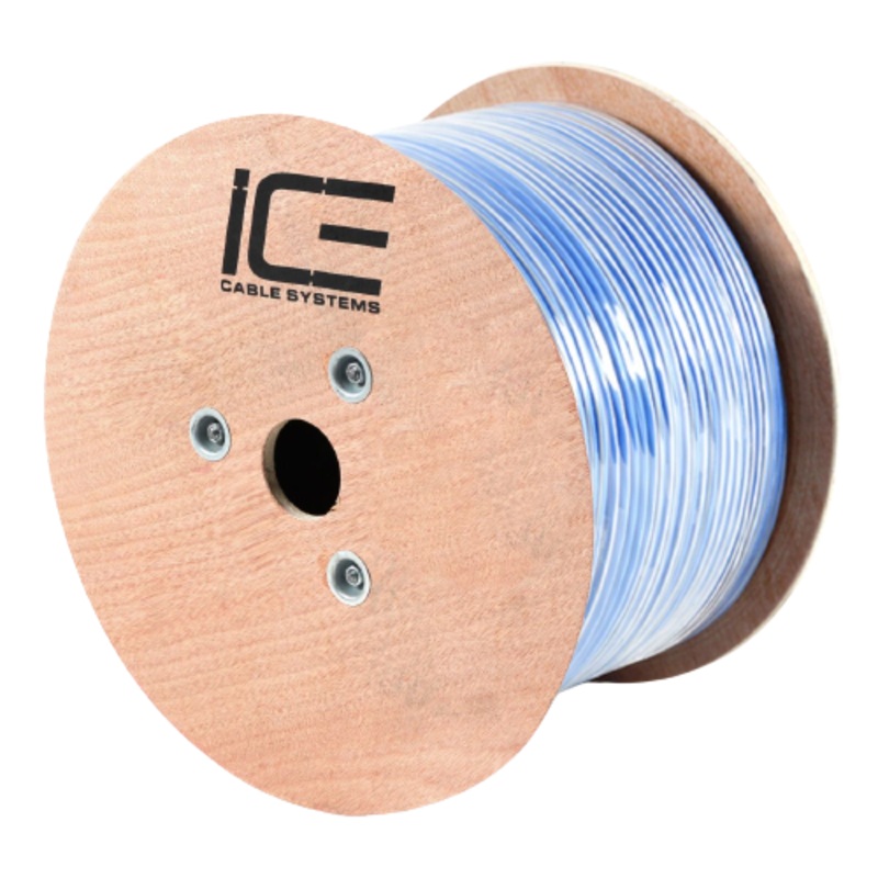 Ice Cable CAT5E/P/SHIELDED/BLU Cat5e Plenum Shielded Cable – 1000ft Spool (Blue)