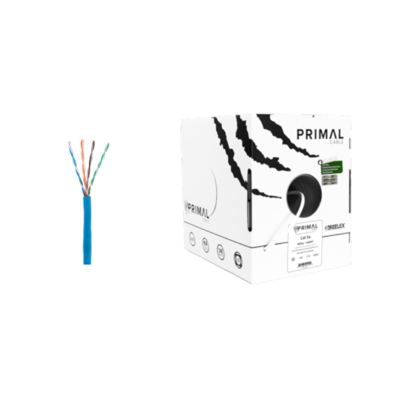 Ice Cable PR/CAT5E/BLU Cat5e Primal Cable – 1000ft Box (Blue)