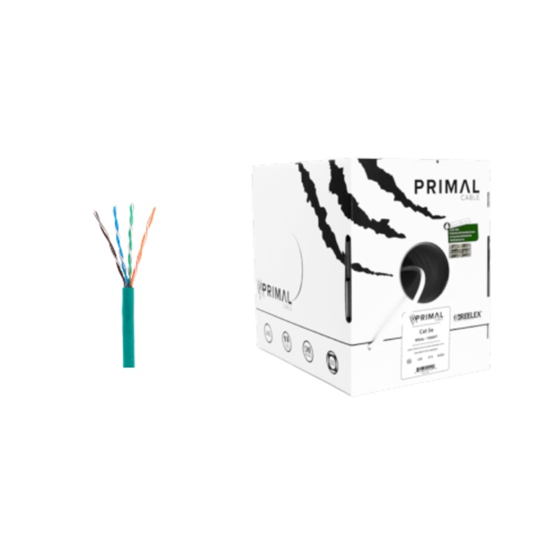 Ice Cable PR/CAT5E/GRN Cat5e Primal Cable – 1000ft Box (Green)