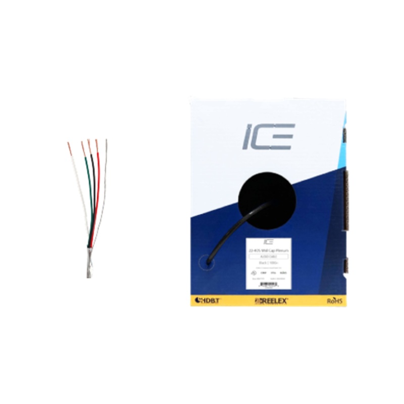 Ice Cable 22-4OS/MC/P/WHT 22-4 OS Mid Cap Cable Plenum – 1000ft Box (White)